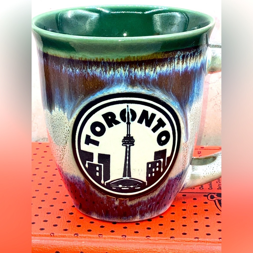 Vintage Drip Glaze Toronto Large Skyline Mug 16 fl oz